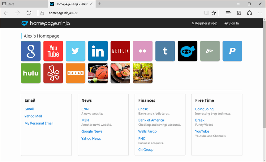 how to make microsoft edge home page